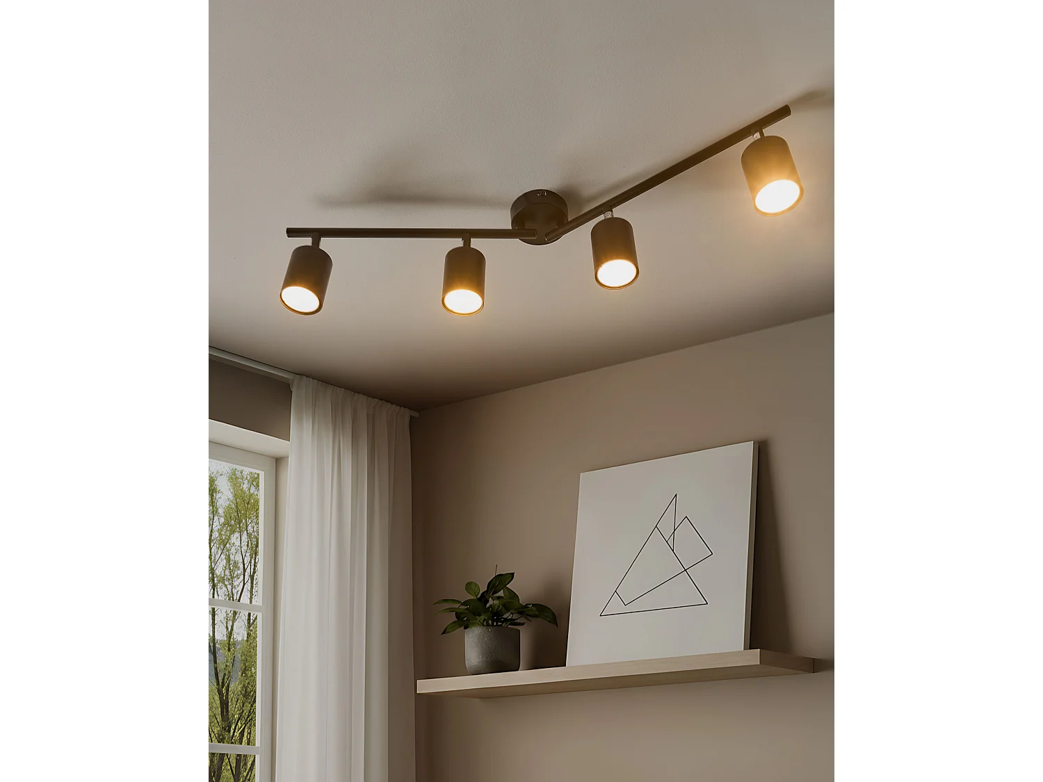 Spot à 4 lumières NYANDO Métal Noir