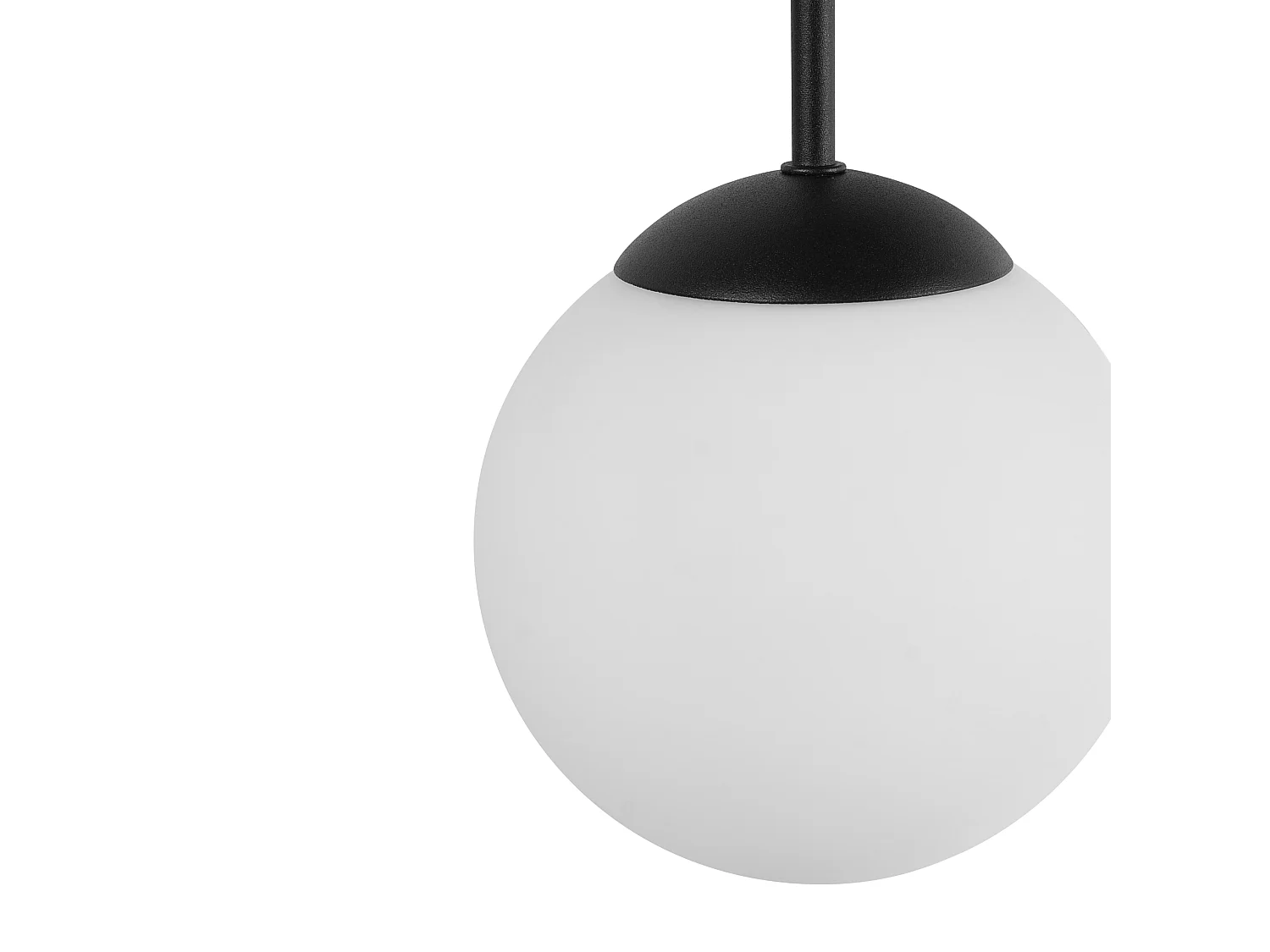 3 Light Pendant Lamp RIANA Glass Black