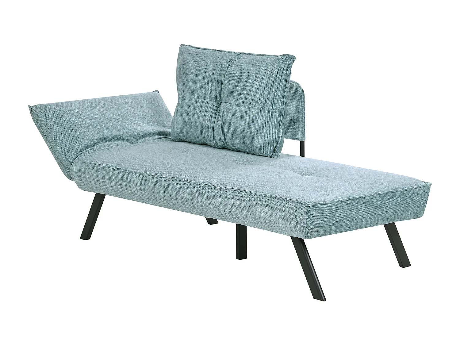 Chaise longue côté droite ROCAMADOUR Tissu Bleu clair