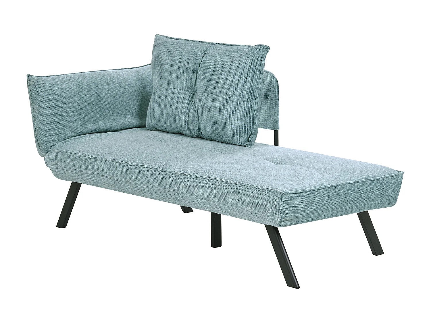 Chaise longue côté gauche ROCAMADOUR Tissu Bleu clair