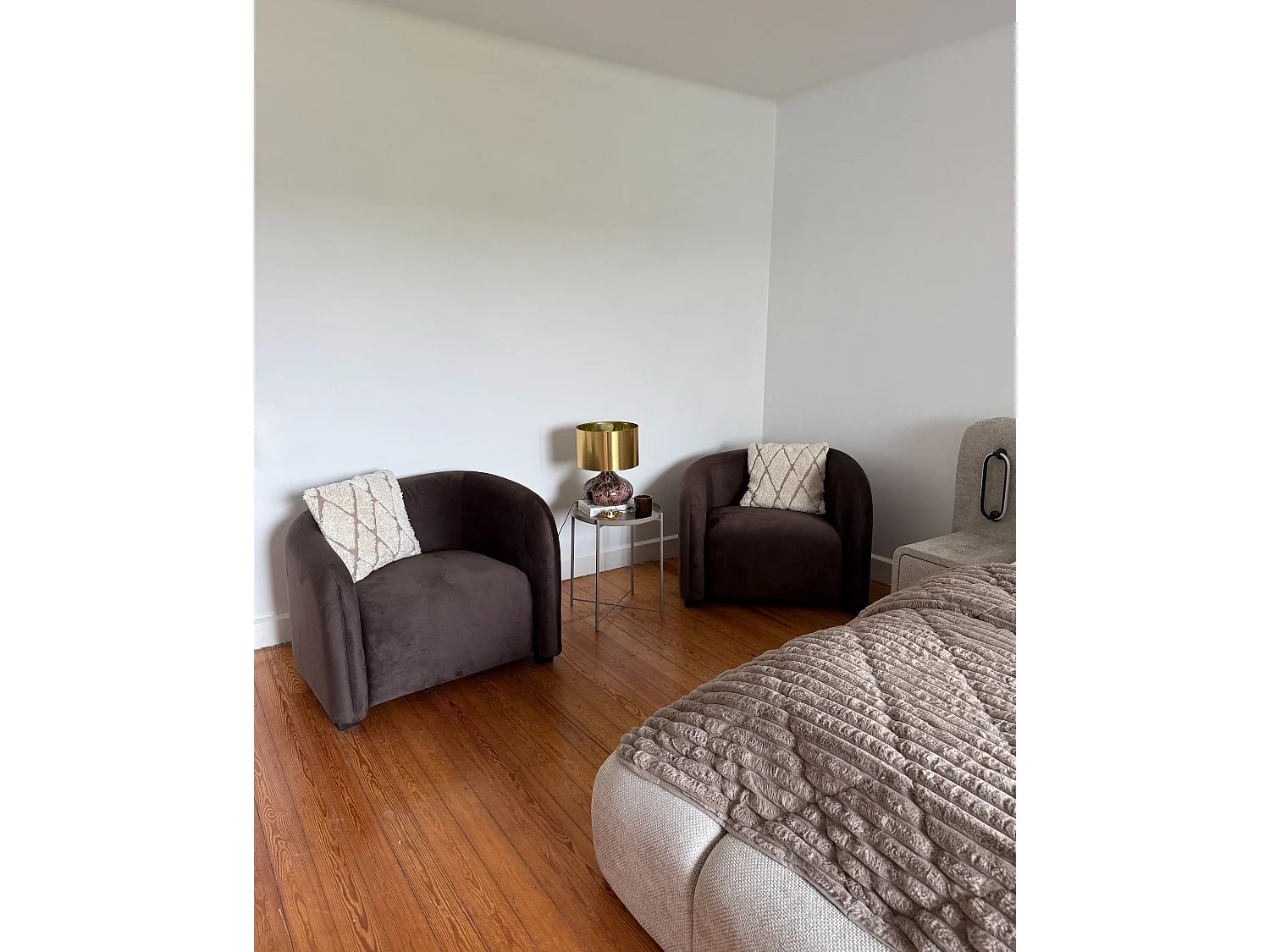 Set of 2 Armchairs VELTADA Velvet Dark Brown