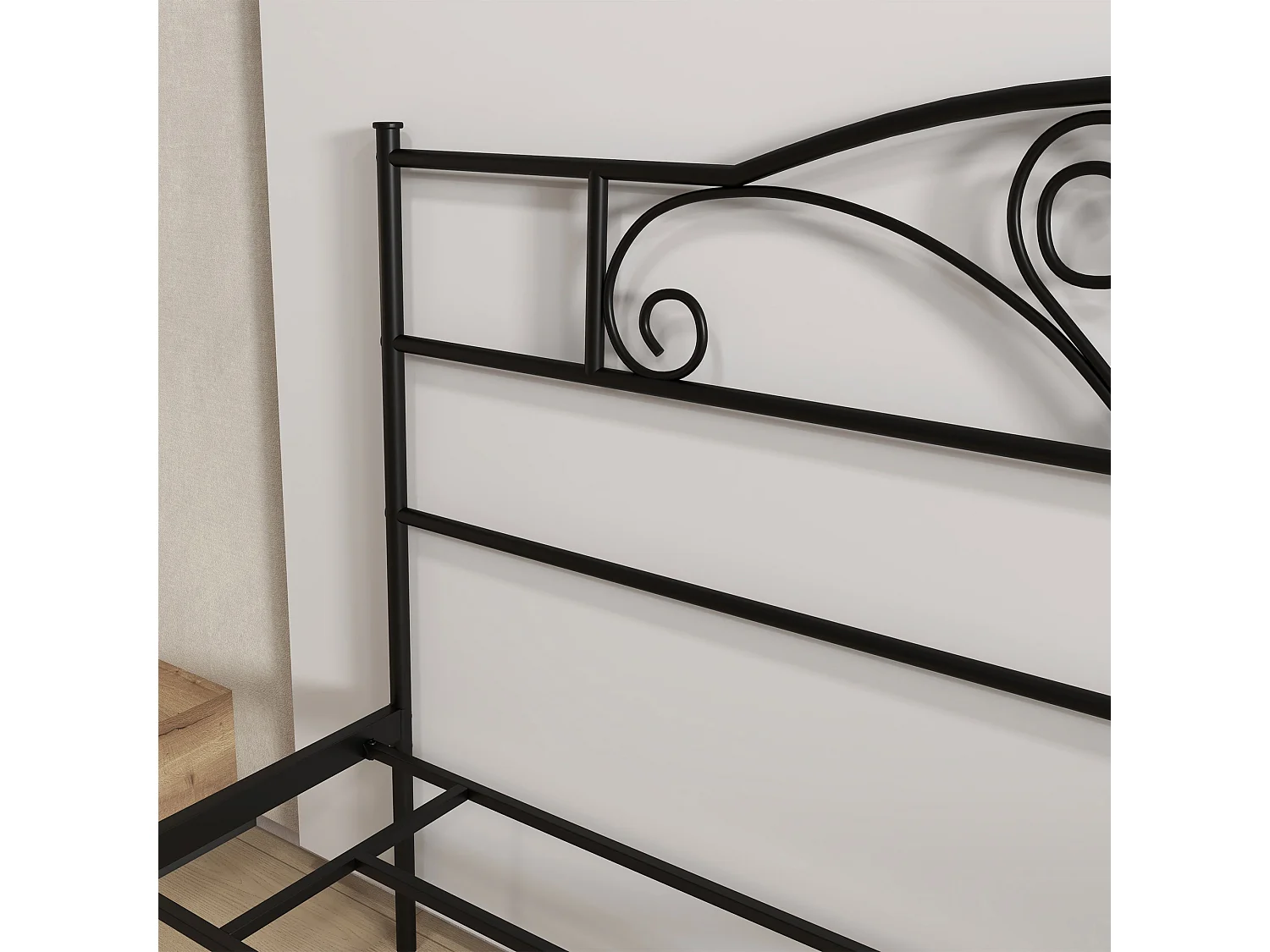 Letto matrimoniale 160x200cm acciaio doghe integrate testiera