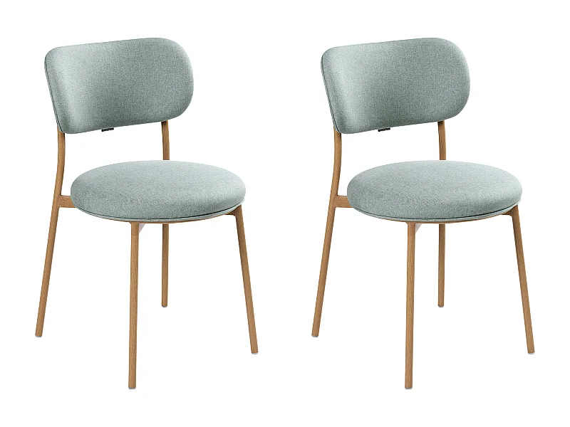 Lot de 2 chaises de salle à manger CASEY Vert menthe