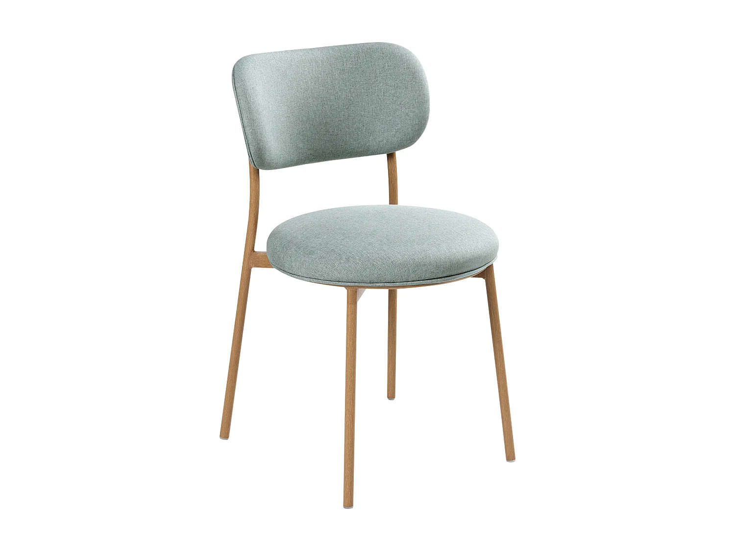 Set of 2 Dining Chairs CASEY Fabric Mint Green