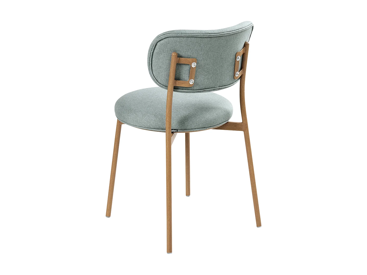 Set of 2 Dining Chairs CASEY Fabric Mint Green