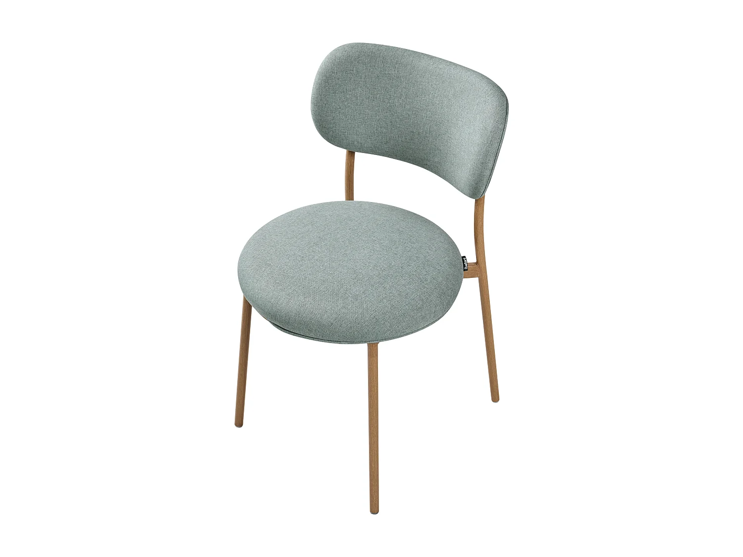 Set of 2 Dining Chairs CASEY Fabric Mint Green