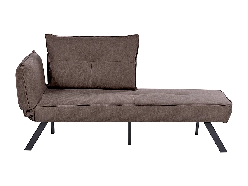 Chaise longue côté droite ROCAMADOUR Tissu Marron