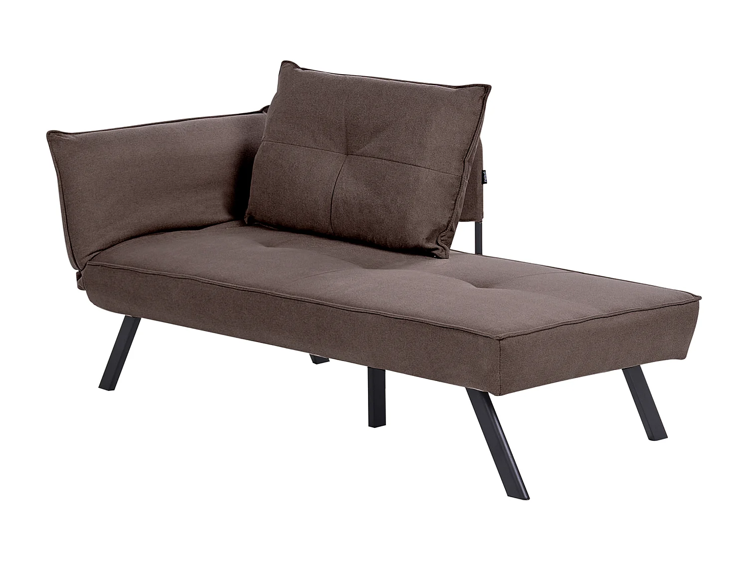 Chaise longue côté gauche ROCAMADOUR Tissu Marron