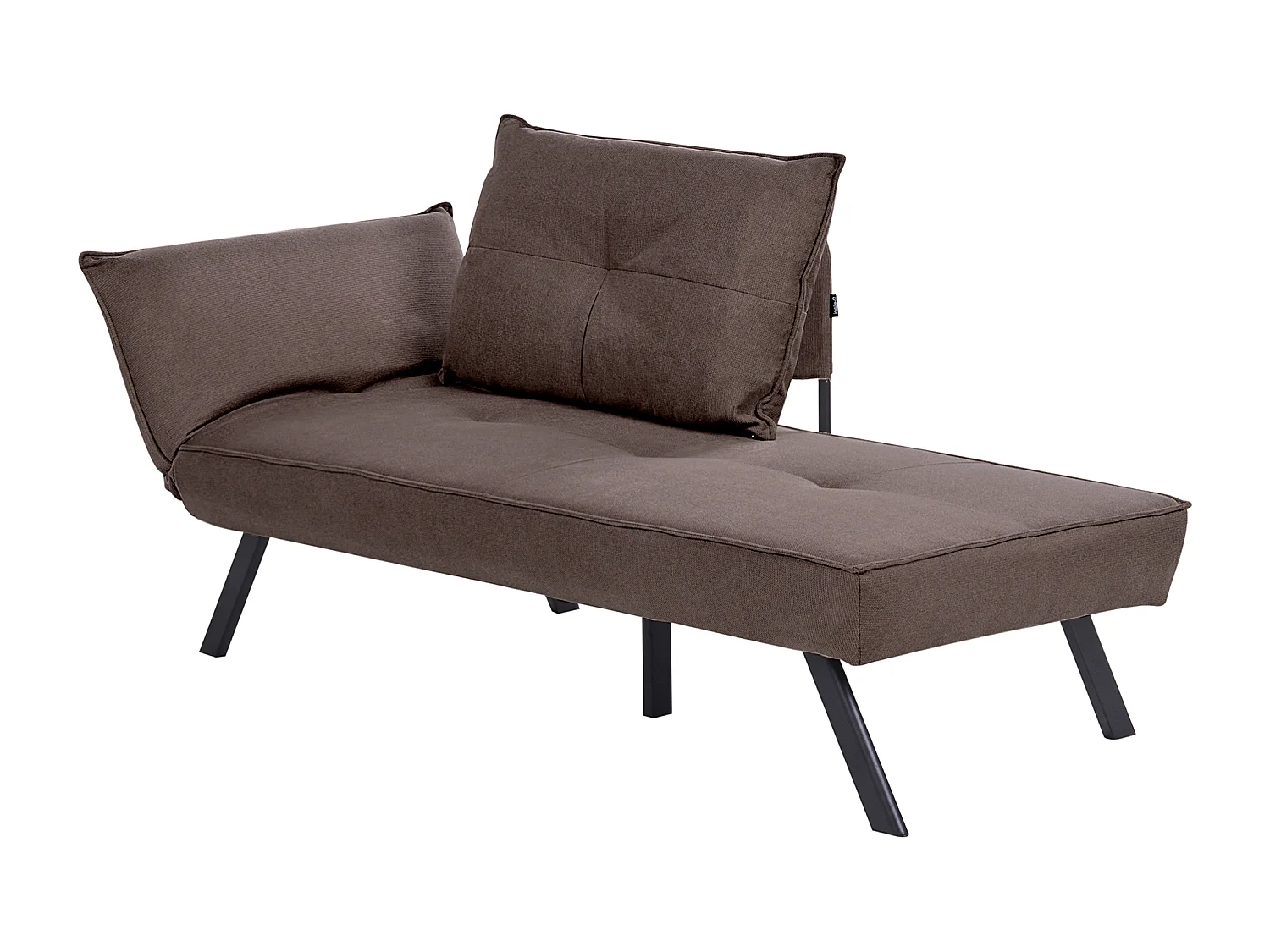 Chaise longue côté gauche ROCAMADOUR Tissu Marron