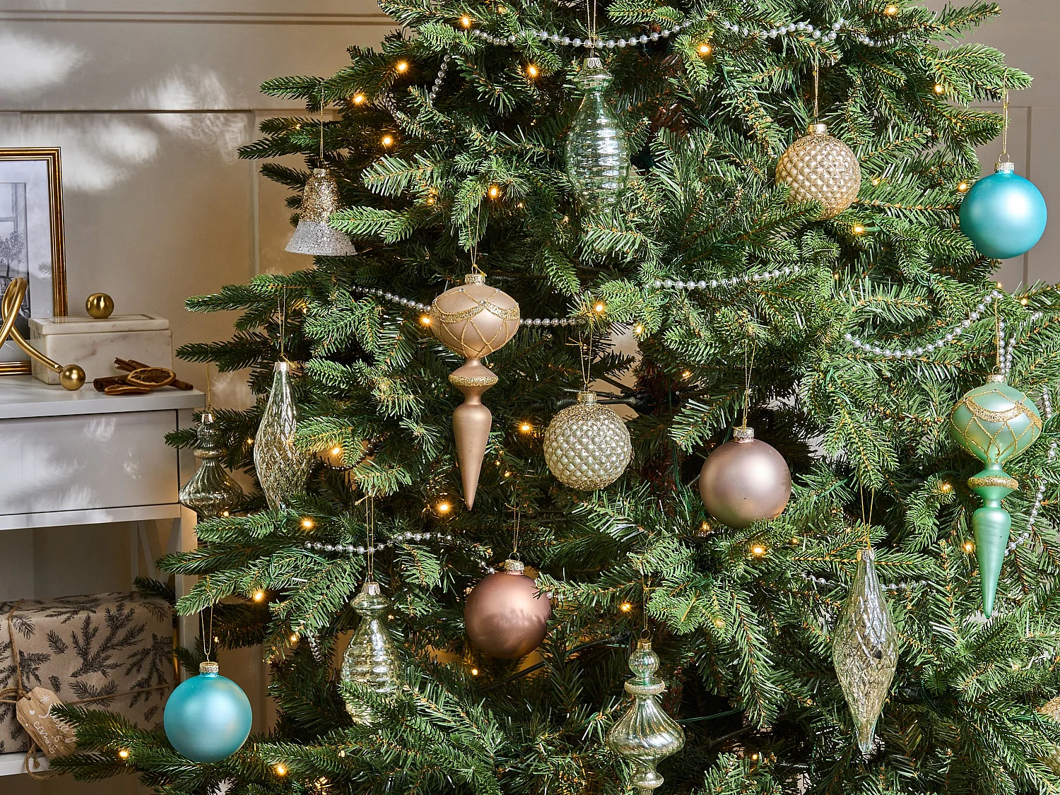 Lot de 35 boules FROSTING Verre Multicolore