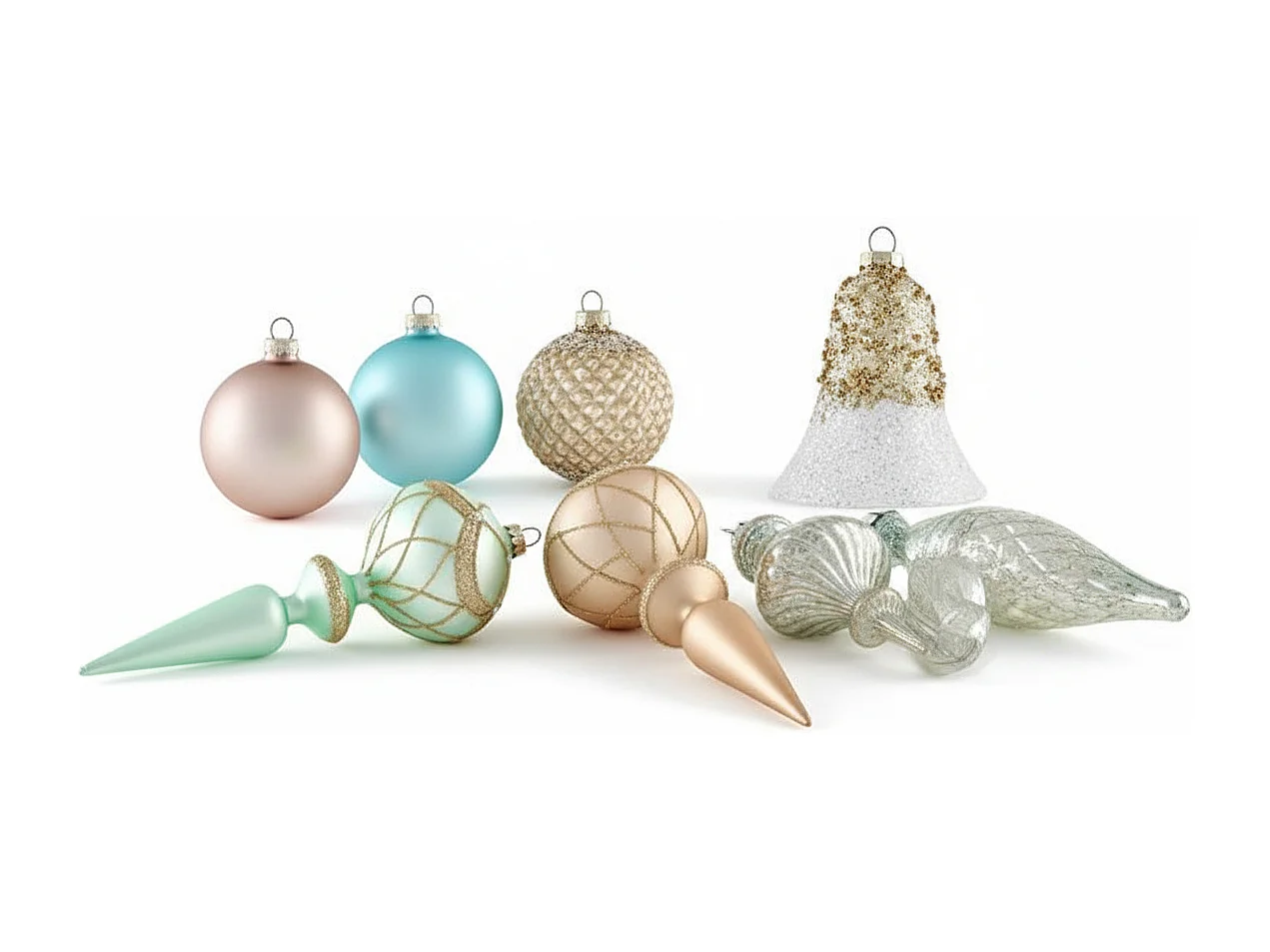 Lot de 35 boules FROSTING Verre Multicolore