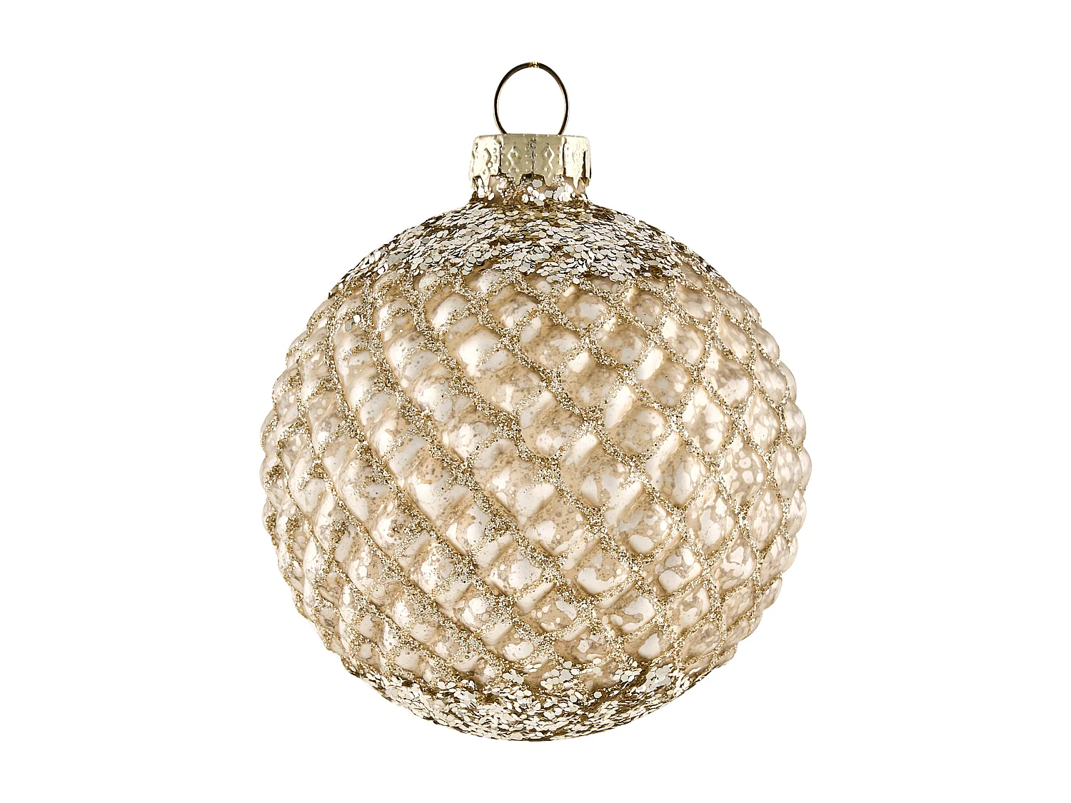 Lot de 35 boules FROSTING Verre Multicolore