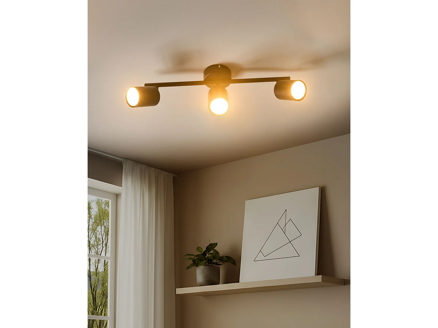 3 Light Spotlight NYANDO Metal Black