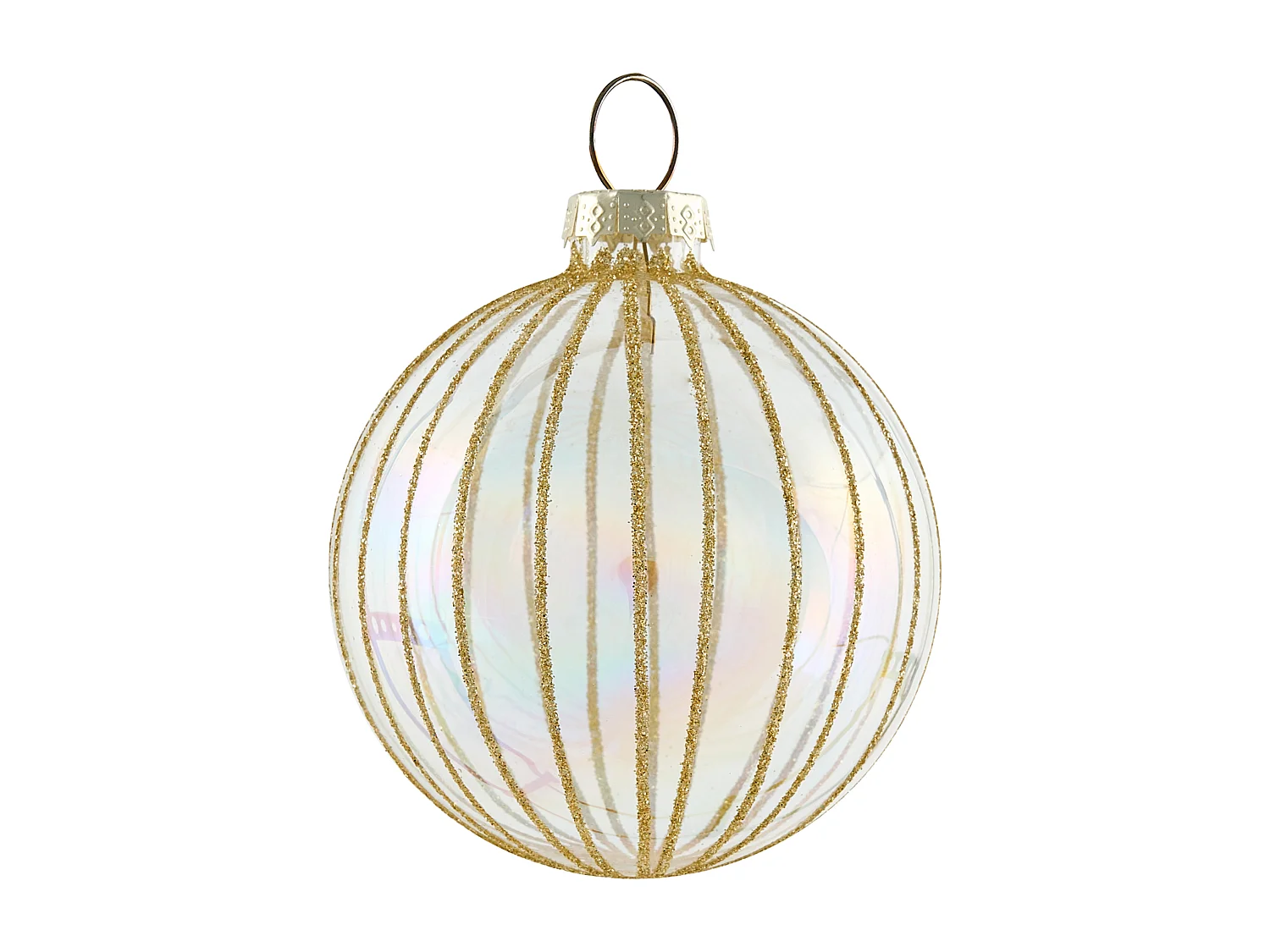 Lot de 50 boules SPARKLE Verre Rouge/doré