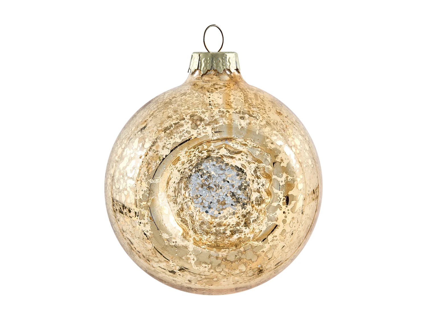 Lot de 50 boules SPARKLE Verre Rouge/doré