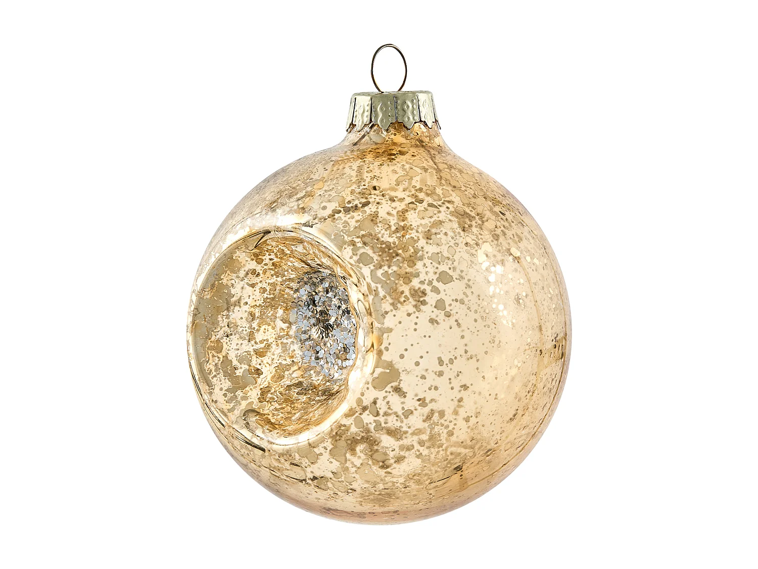 Lot de 50 boules SPARKLE Verre Rouge/doré