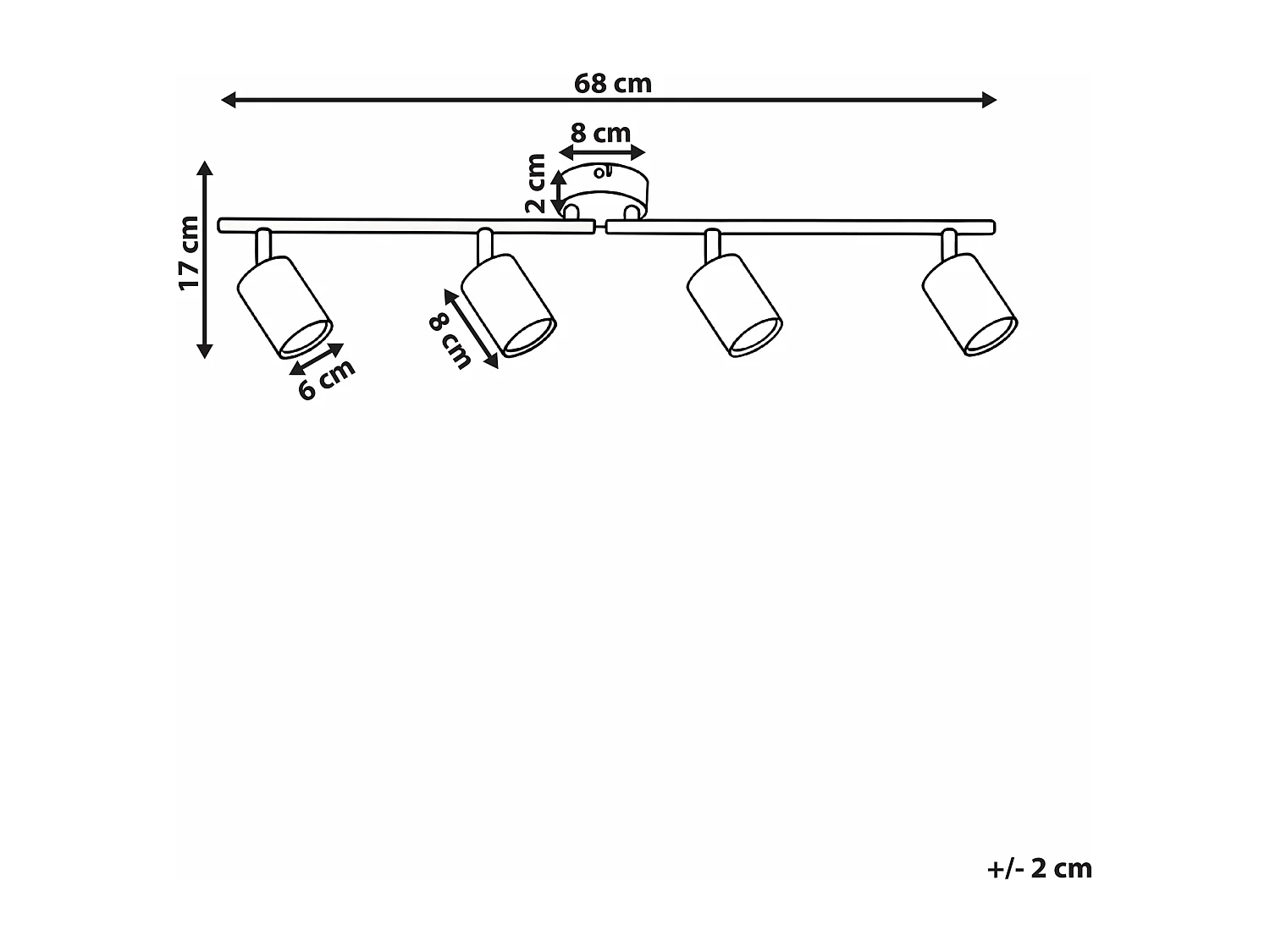 Spot à 4 lumières NYANDO Métal Blanc