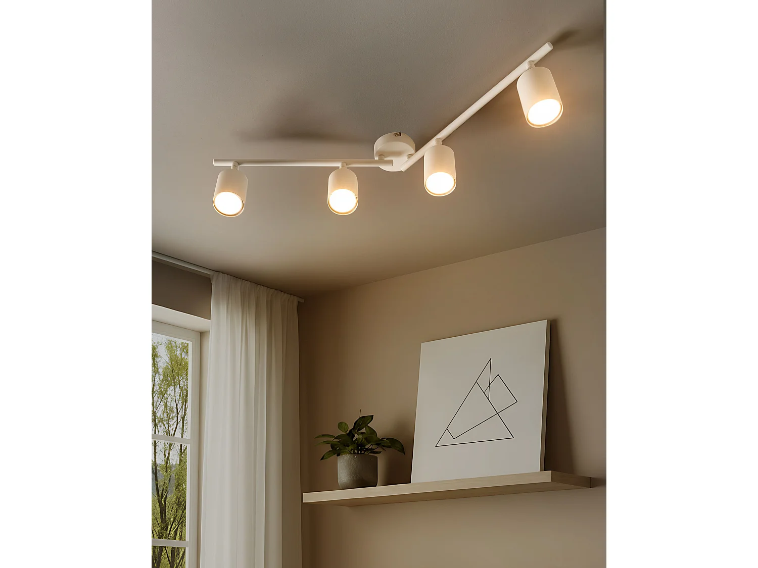 Spot à 4 lumières NYANDO Métal Blanc