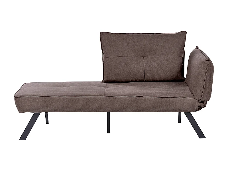 Chaise longue côté droit ROCAMADOUR Tissu Marron