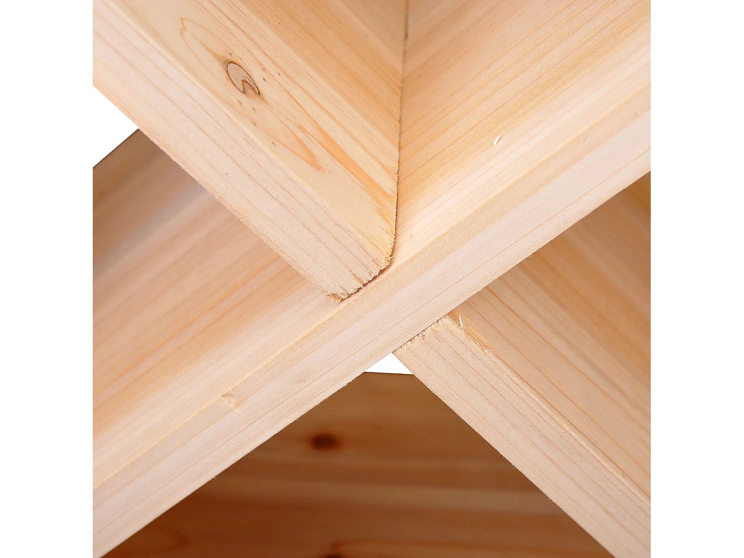 Mobiletto portabottiglie 4 sezioni in legno naturale colore legno