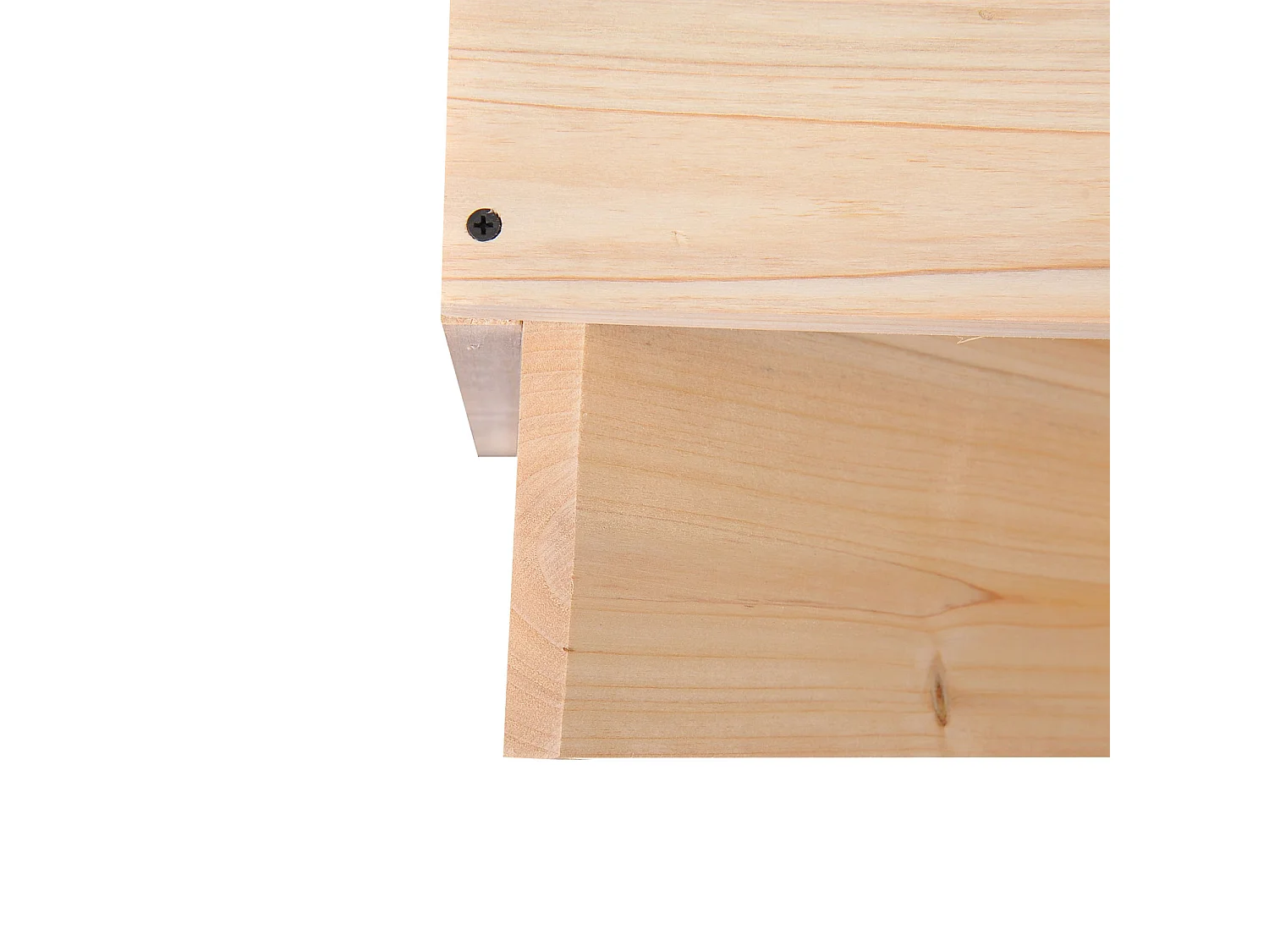 Mobiletto portabottiglie 4 sezioni in legno naturale colore legno