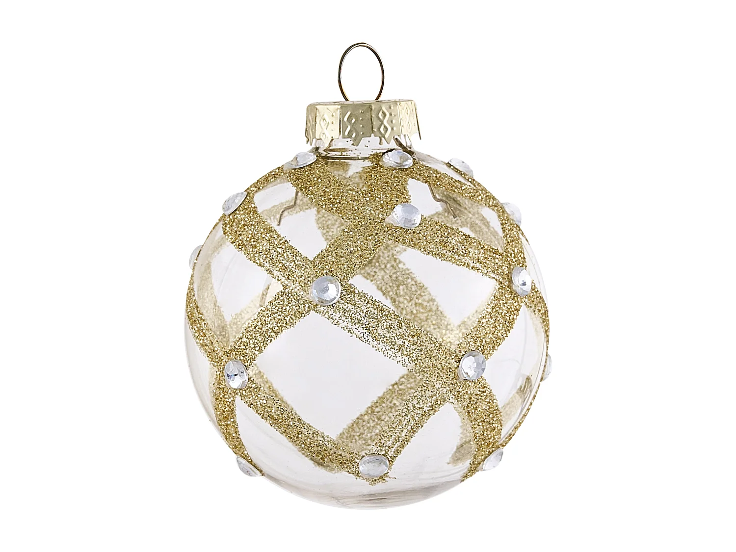 Lot de 70 boules FLICKER Verre Doré