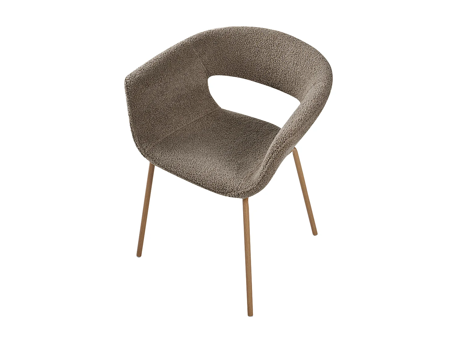 Lot de 2 chaises de salle à manger ELMA Taupe