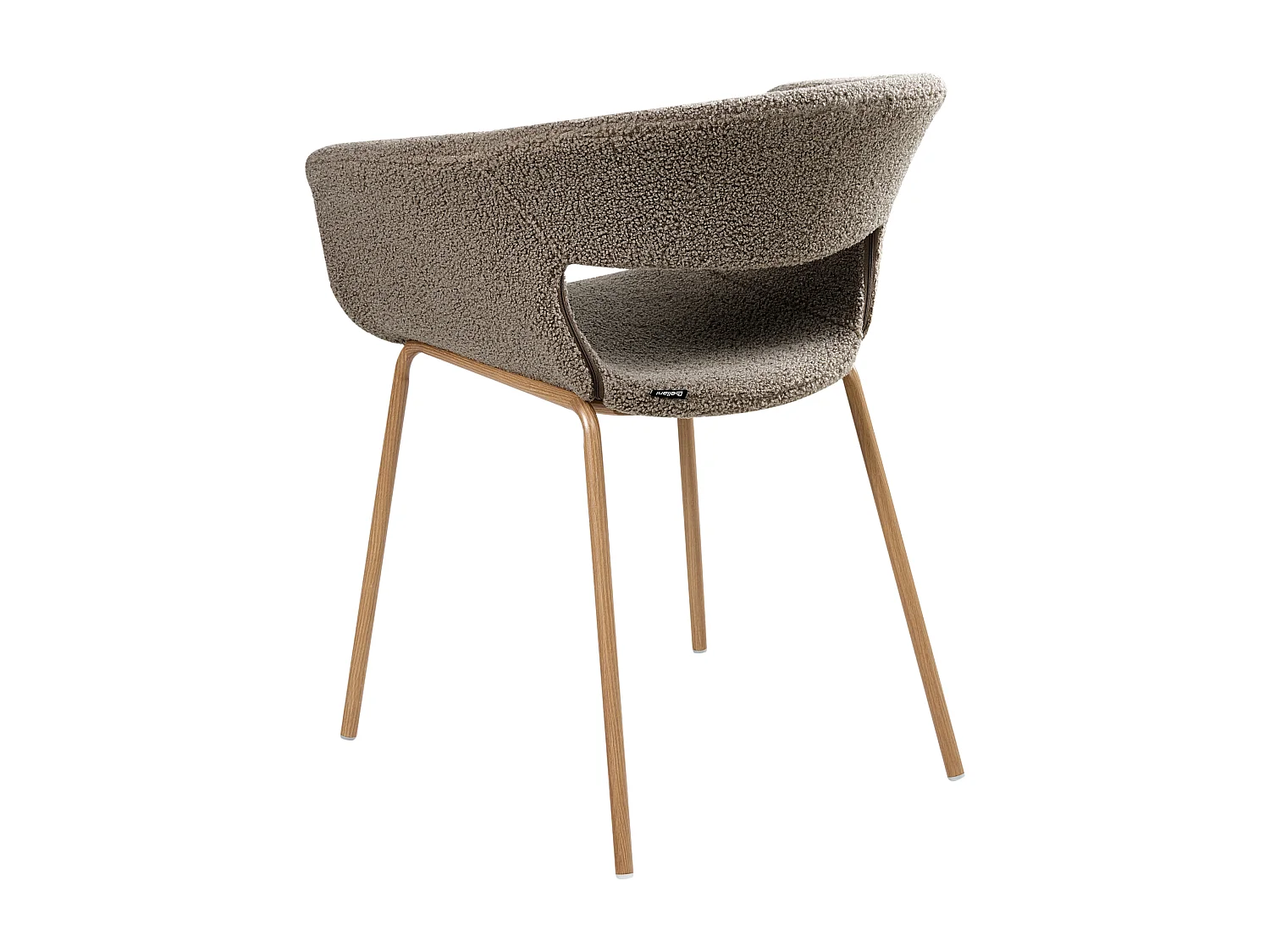 Lot de 2 chaises de salle à manger ELMA Bouclé Taupe