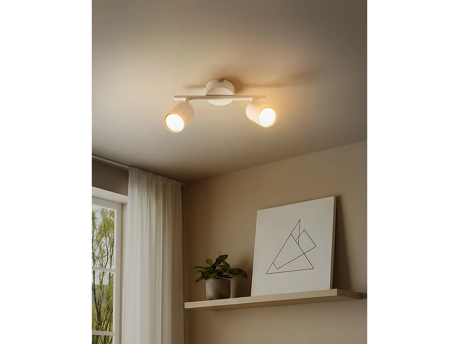 Spot à 2 lumières NYANDO Métal Blanc