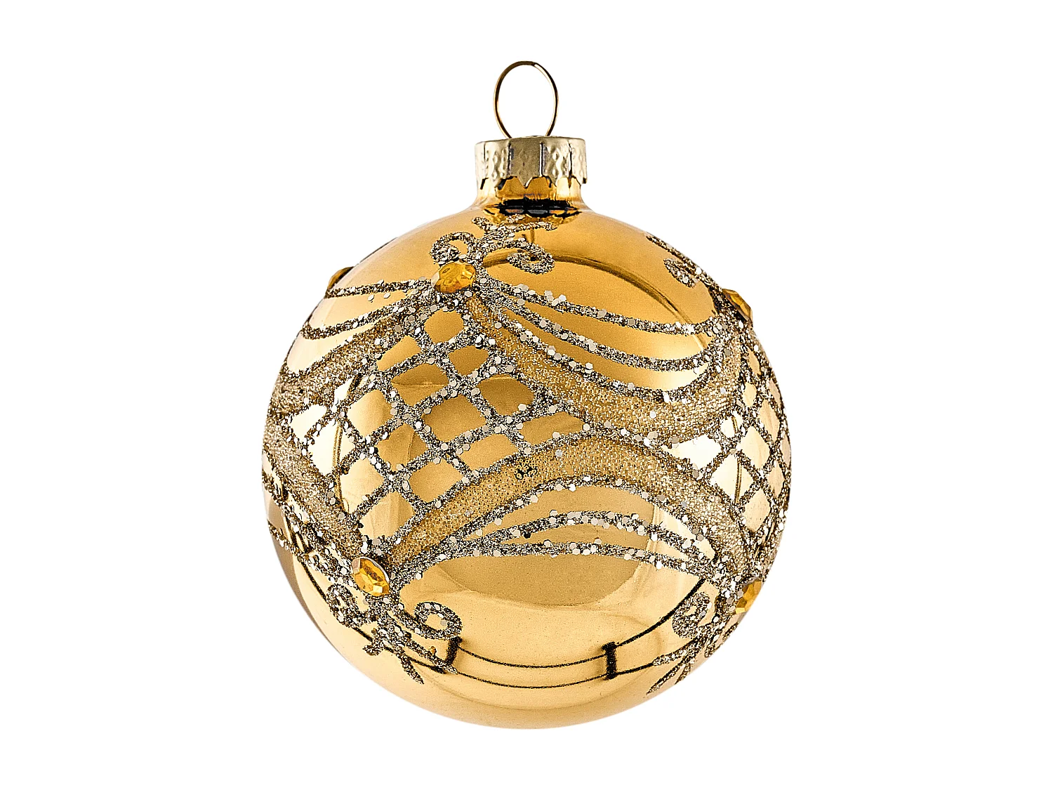 Lot de 35 boules ICEDROP Verre Bleu/doré