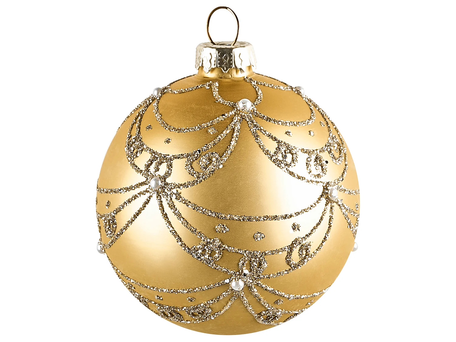 Set of 35 Baubles ICEDROP Glass Blue/ Gold