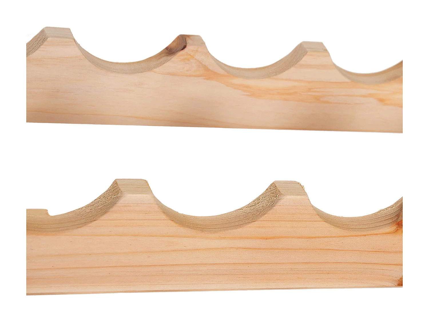 Scaffale portabottiglie in legno di pino colore legno