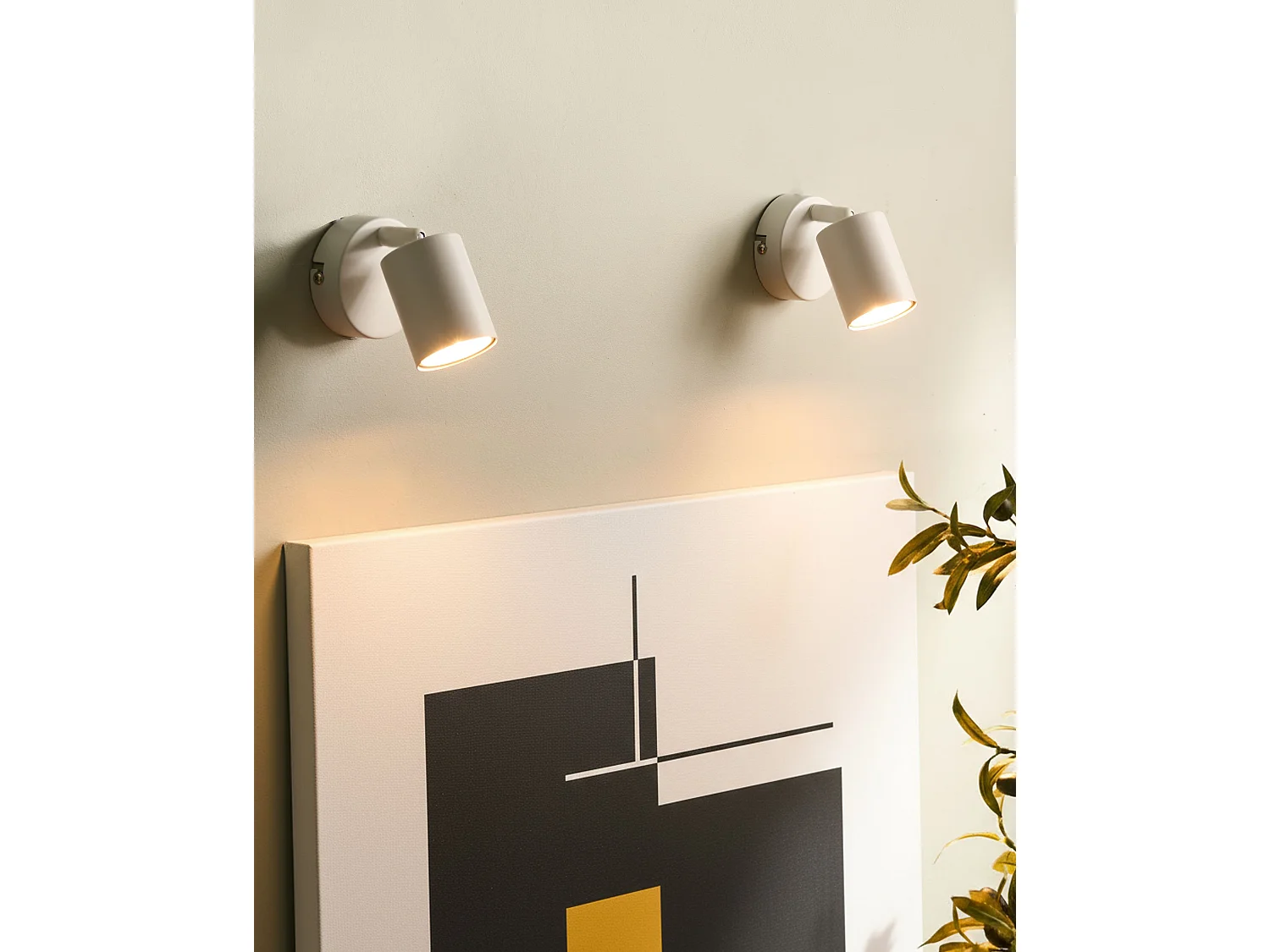 Lot de 2 lampes murales NYANDO Métal Blanc