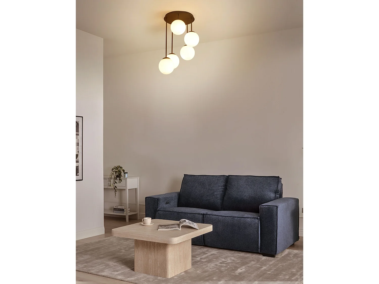 Lampe suspension RIANA Métal Noir