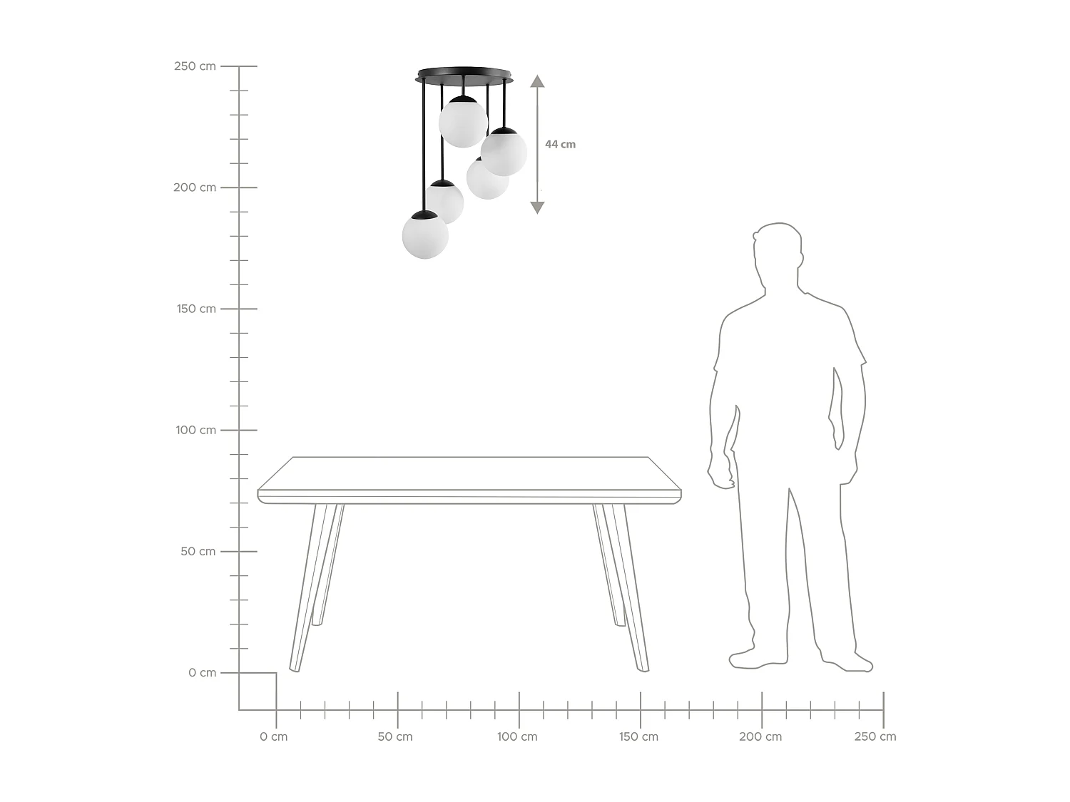 Lampe suspension RIANA Métal Noir