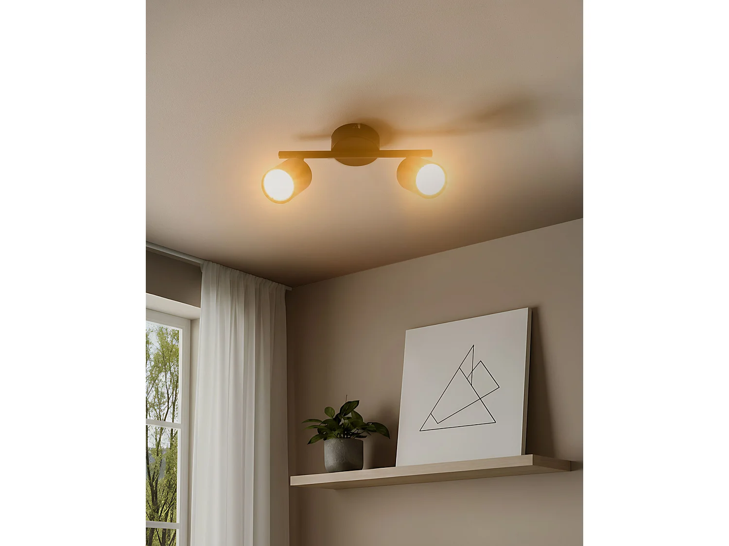 Spot à 2 lumières NYANDO Métal Noir