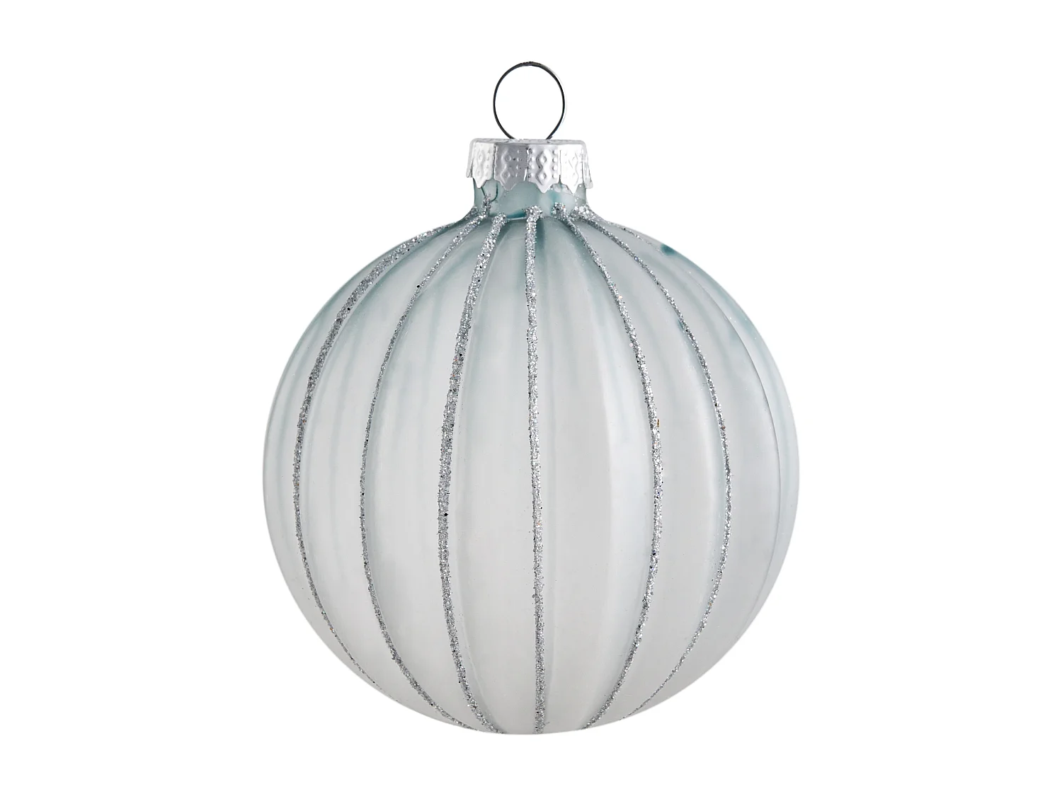 Lot de 35 boules SNOWFALL Verre Bleu