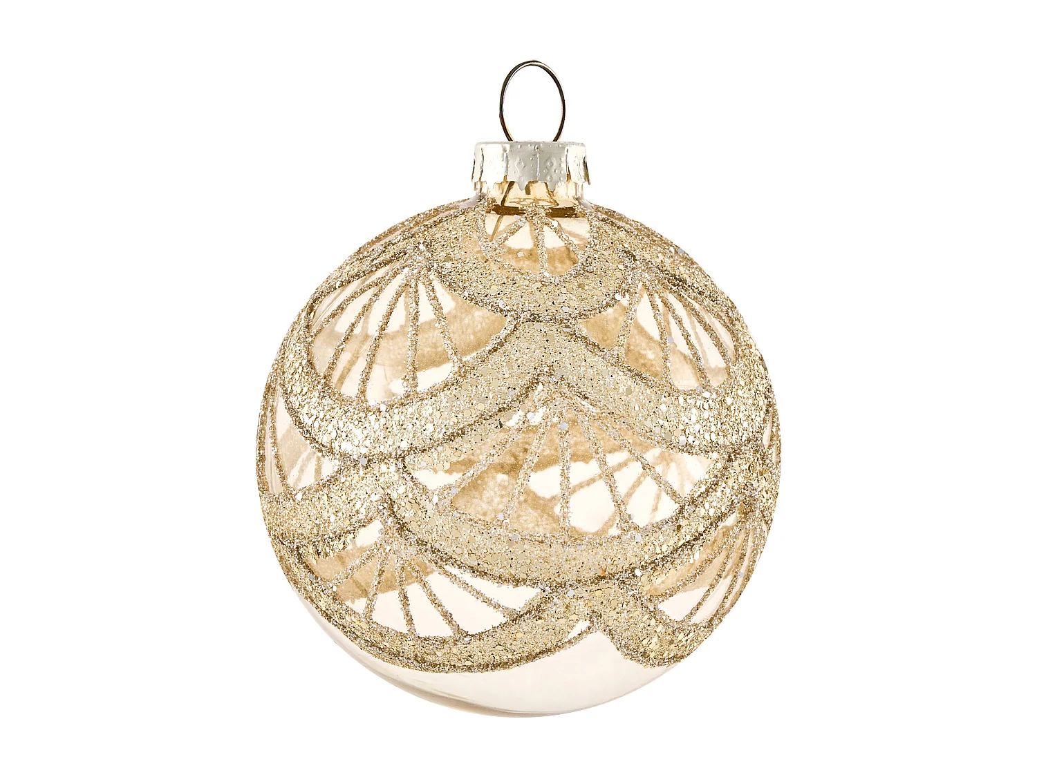 Lot de 35 boules BLING Verre Doré