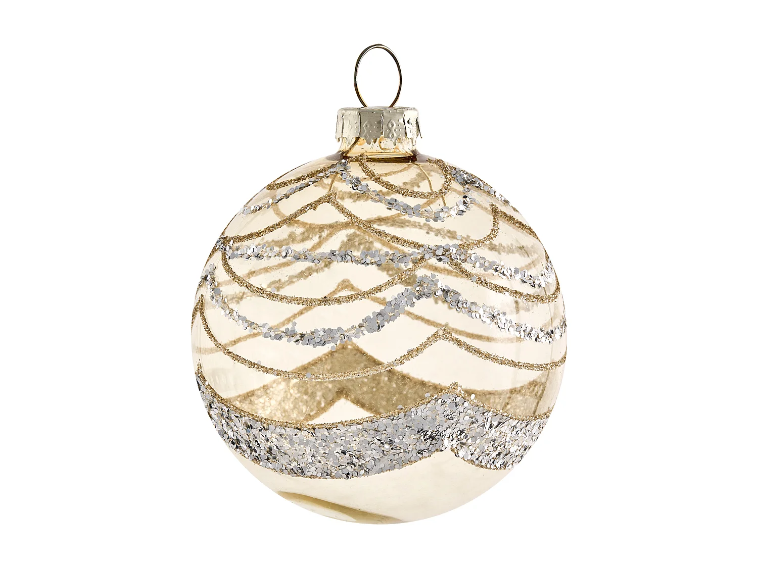 Lot de 35 boules BLING Verre Doré