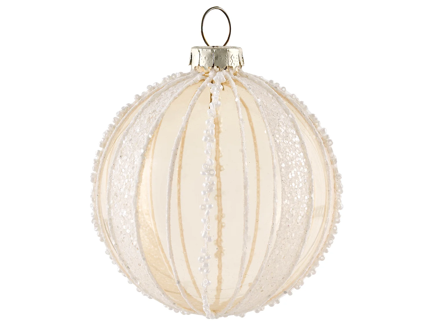 Set of 35 Baubles BLING Glass Gold