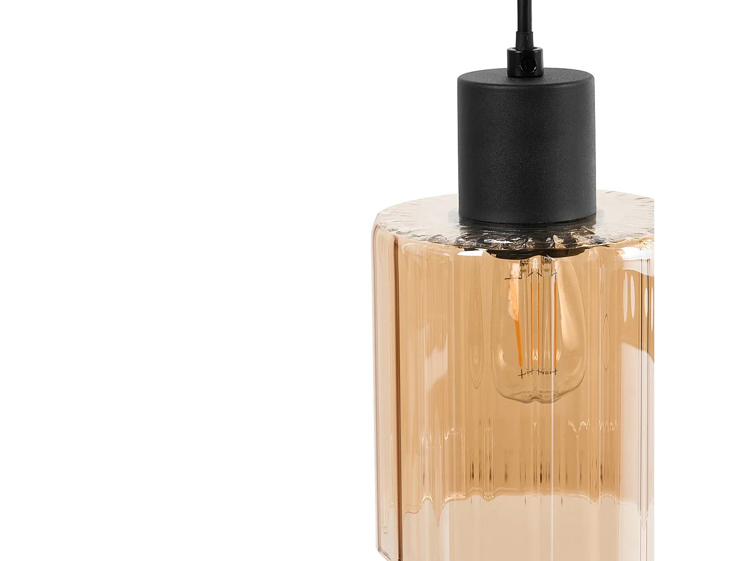 Lampes suspension à 6 lumières KITARE Verre Beige