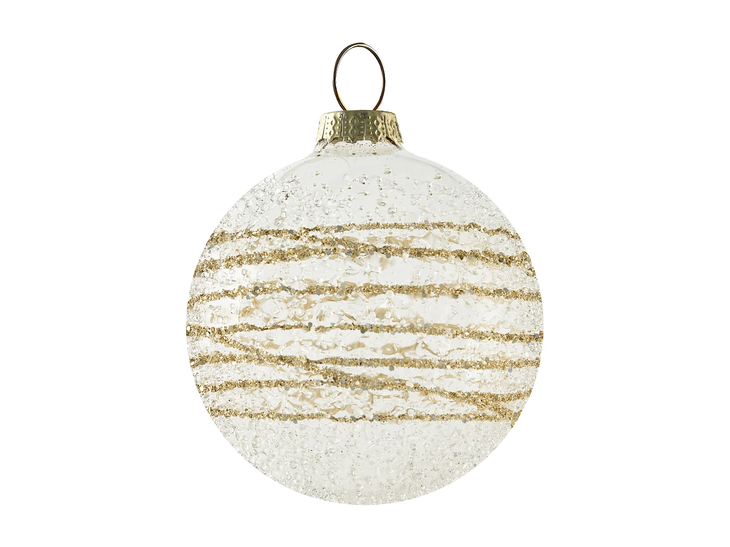 Lot de 25 boules ICICLE Verre Transparent/doré