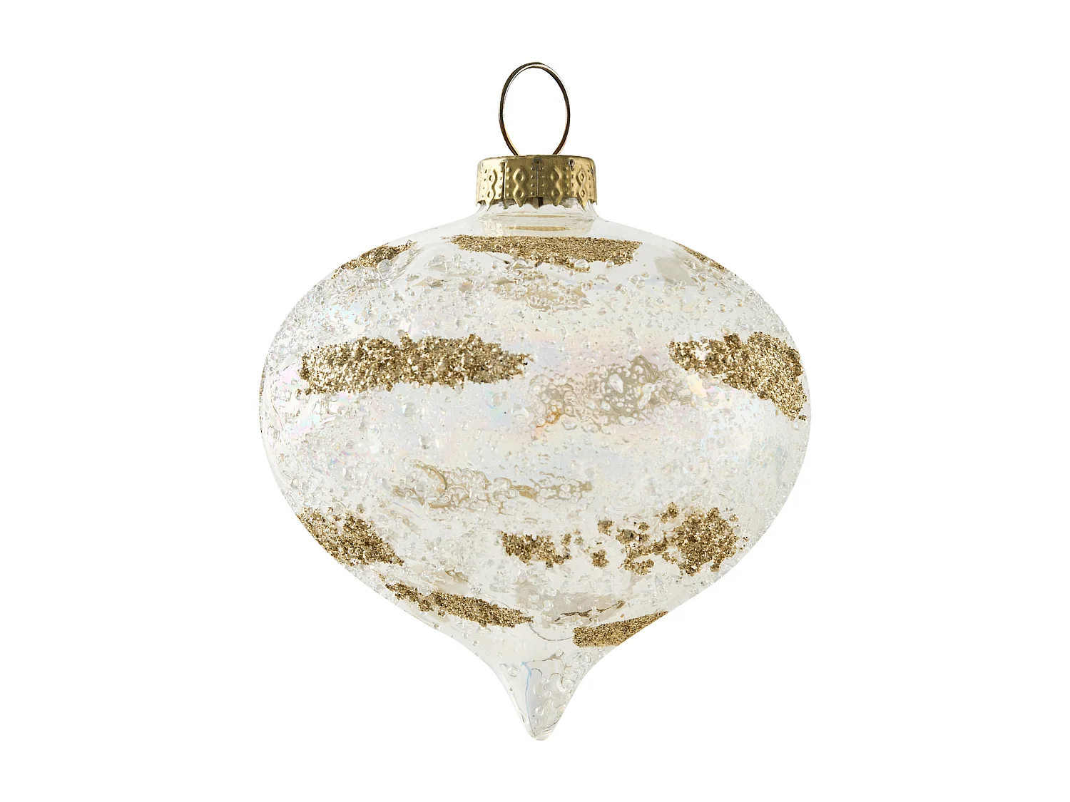 Lot de 25 boules ICICLE Verre Transparent/doré