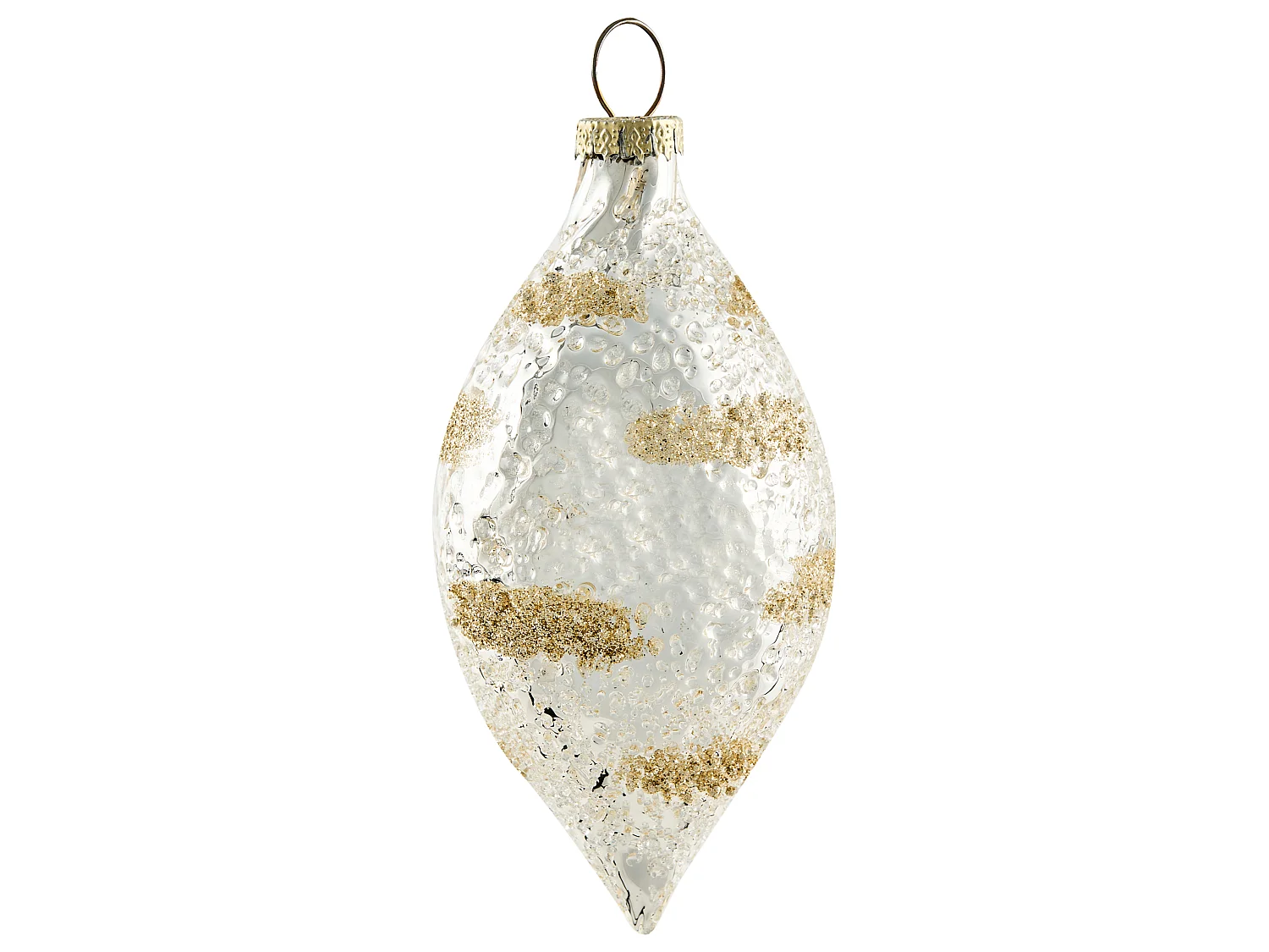 Lot de 25 boules ICICLE Verre Transparent/doré