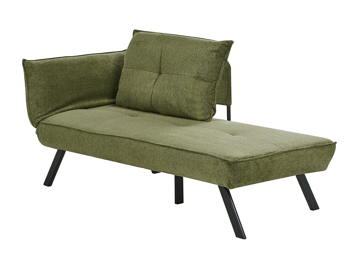 Chaise longue côté gauche ROCAMADOUR Tissu Vert
