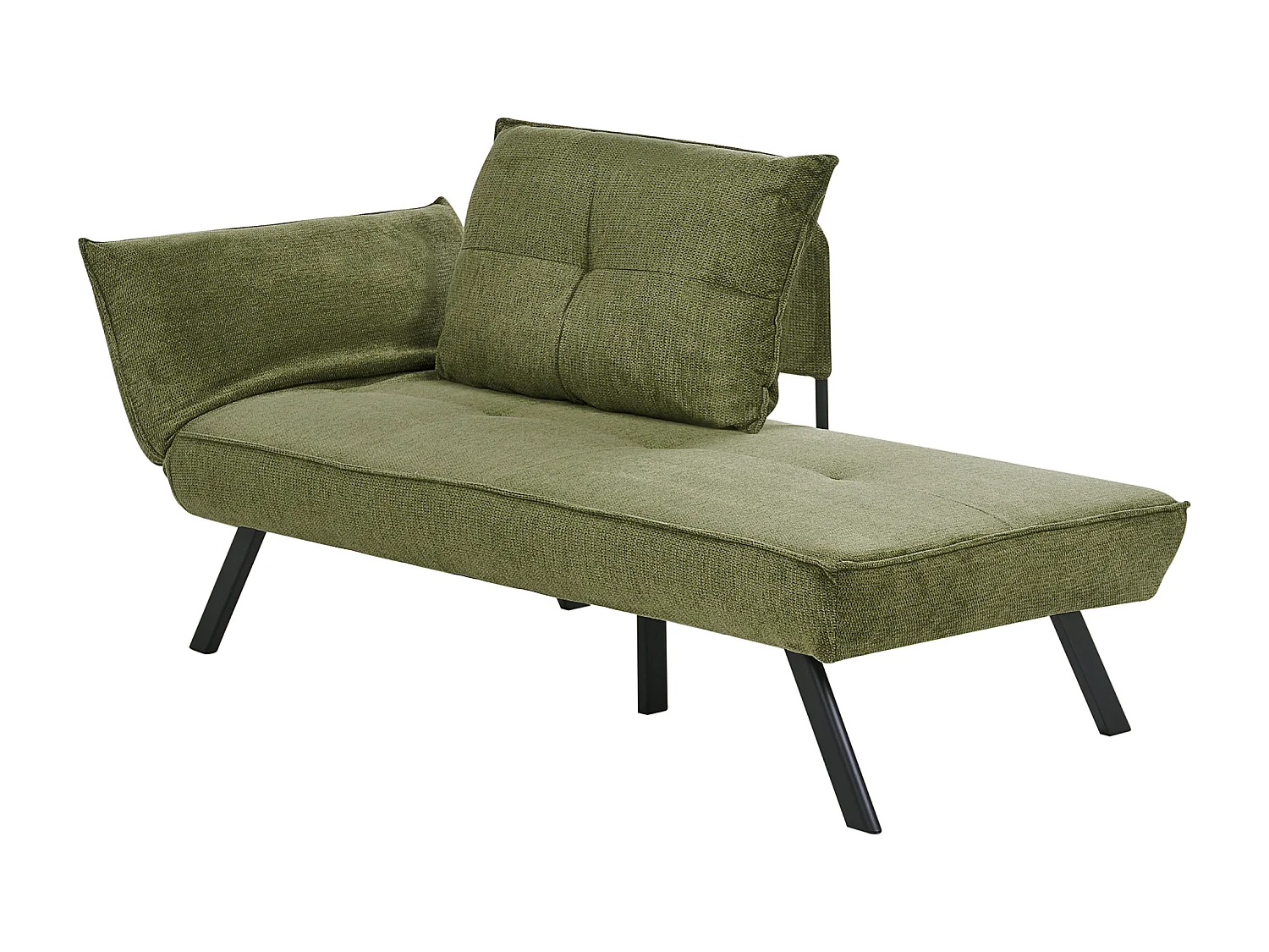 Chaise longue côté gauche ROCAMADOUR Tissu Vert