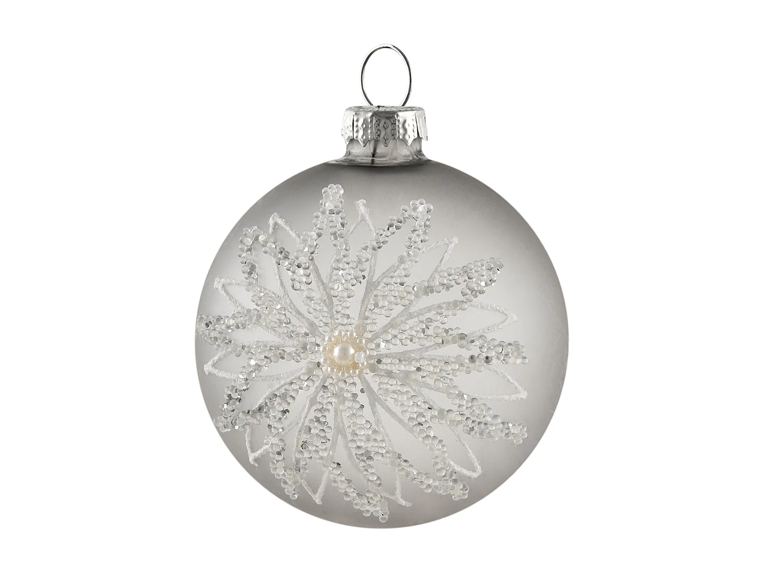 Lot de 35 boules FROSTFALL Verre Gris