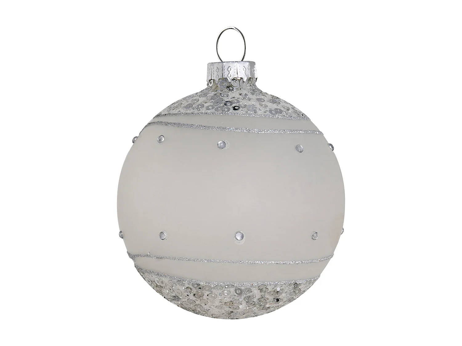 Lot de 35 boules FROSTFALL Verre Gris