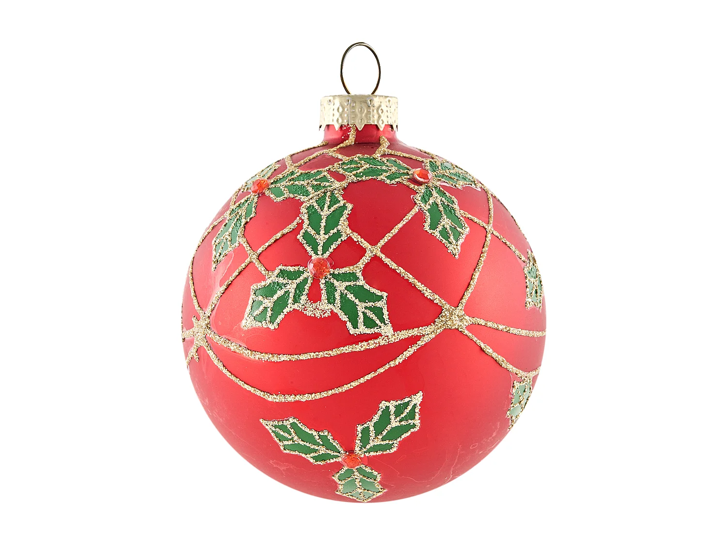 Lot de 70 boules TWINKLE Verre Rouge/vert