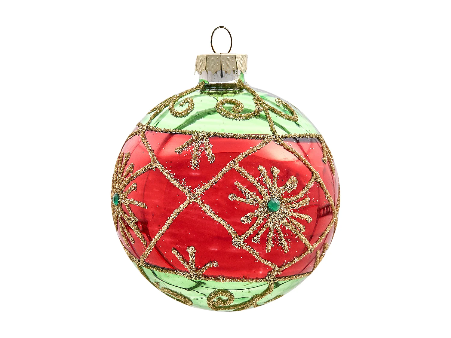Lot de 70 boules TWINKLE Verre Rouge/vert